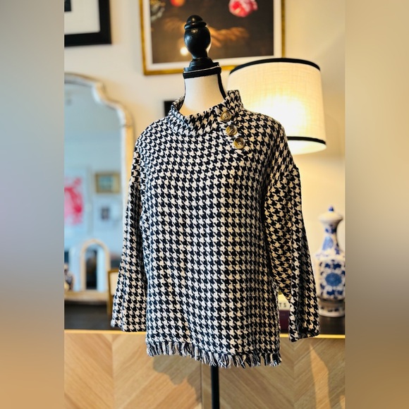ZARA Houndstooth Top size Small - Picture 4 of 10